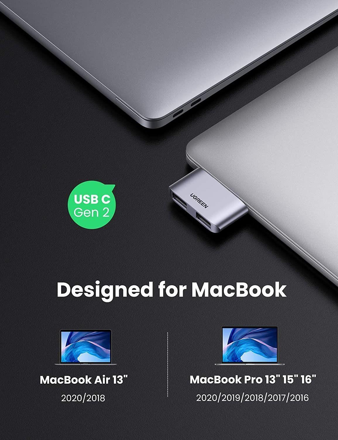 Ugreen UG10913CM413TK macbook hub 2 x USB type c ra 2 x USB 3.0 - HÀNG CHÍNH HÃNG
