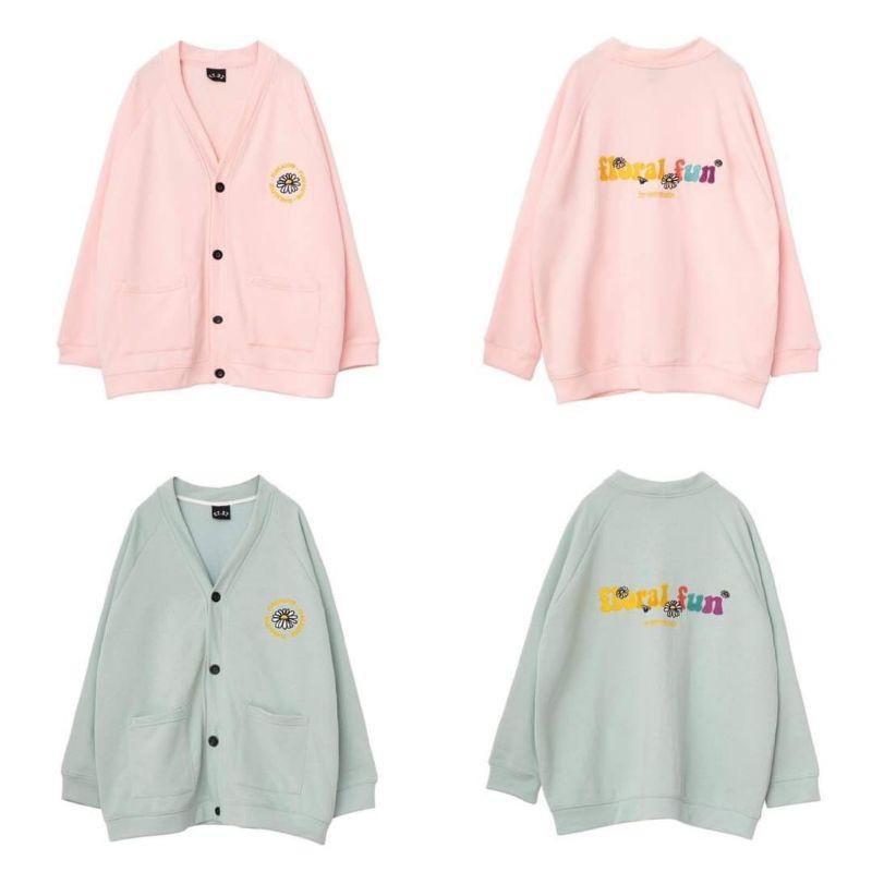 Hình ảnh Áo khoác nam nữ mặc áo khoác cardigan logo thêu hoa cúc chất nỉ ngoại dày  , mịn hàng chuẩn shop