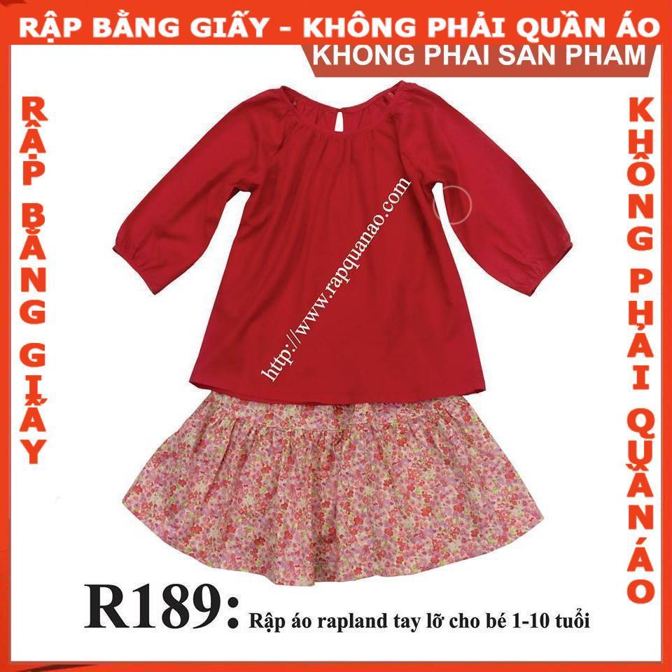 Rập giấy A0 mã R189 - rập áo bé (BẢN VẼ)