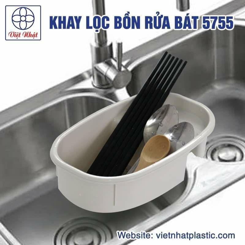 Rổ Lọc Rác Bồn Rửa Bát Kèm Để Đồ Đa Năng, Khay Lọc Rác Gài Bồn Rửa Chén Bát