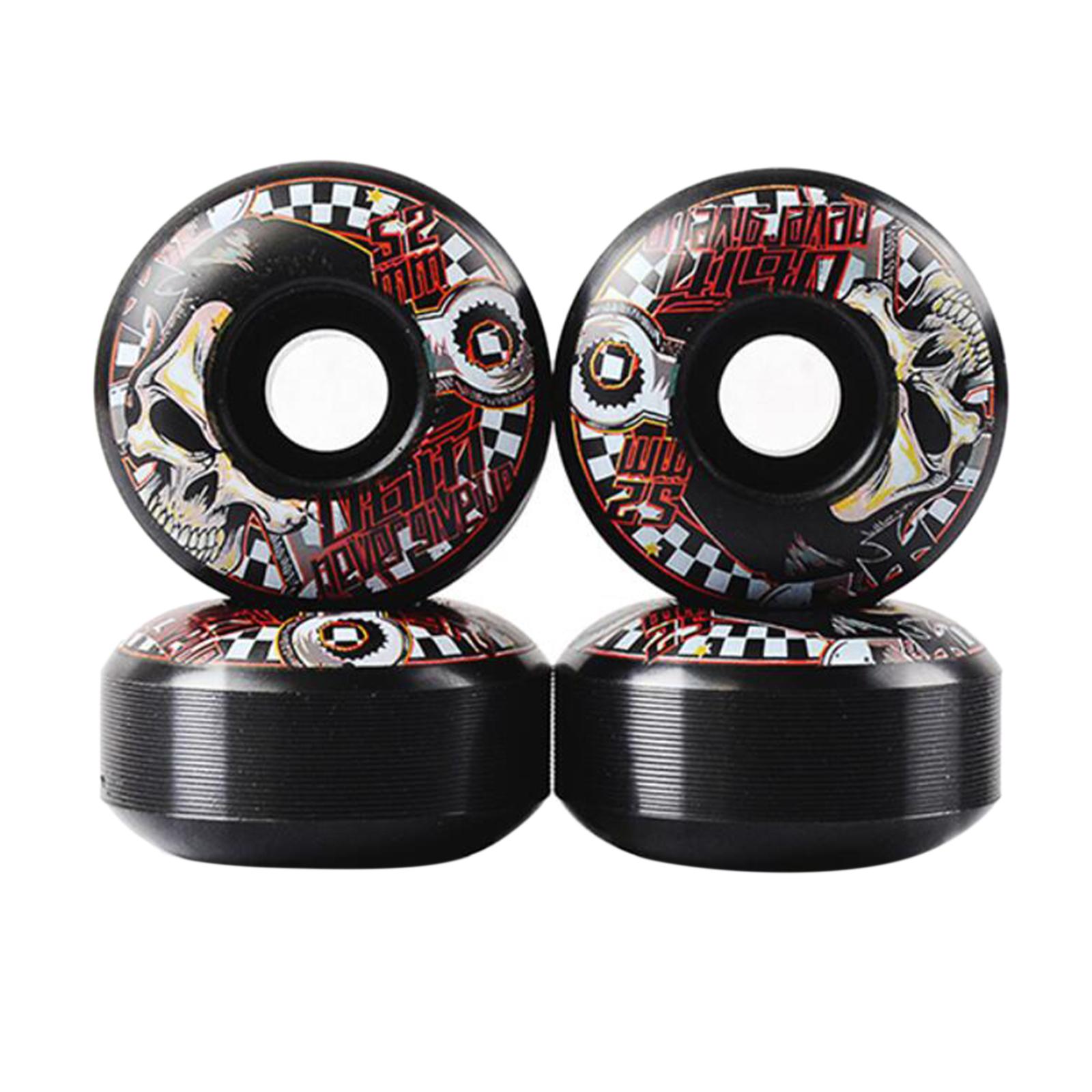 4PCS Cruiser Skateboard Wheels, Wear-resisting PU Skateboard Wheels, Longboard Skateboard Replacement Wheel Set Suitable for Basic Skateboarding