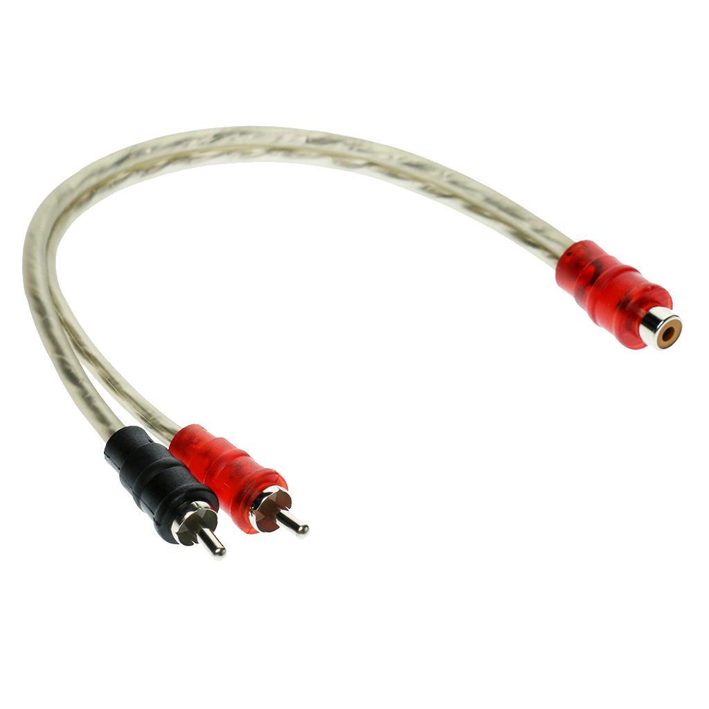 Car Vehicle Stereo Audio Cable Aux Cord 1 Male to 2 Female