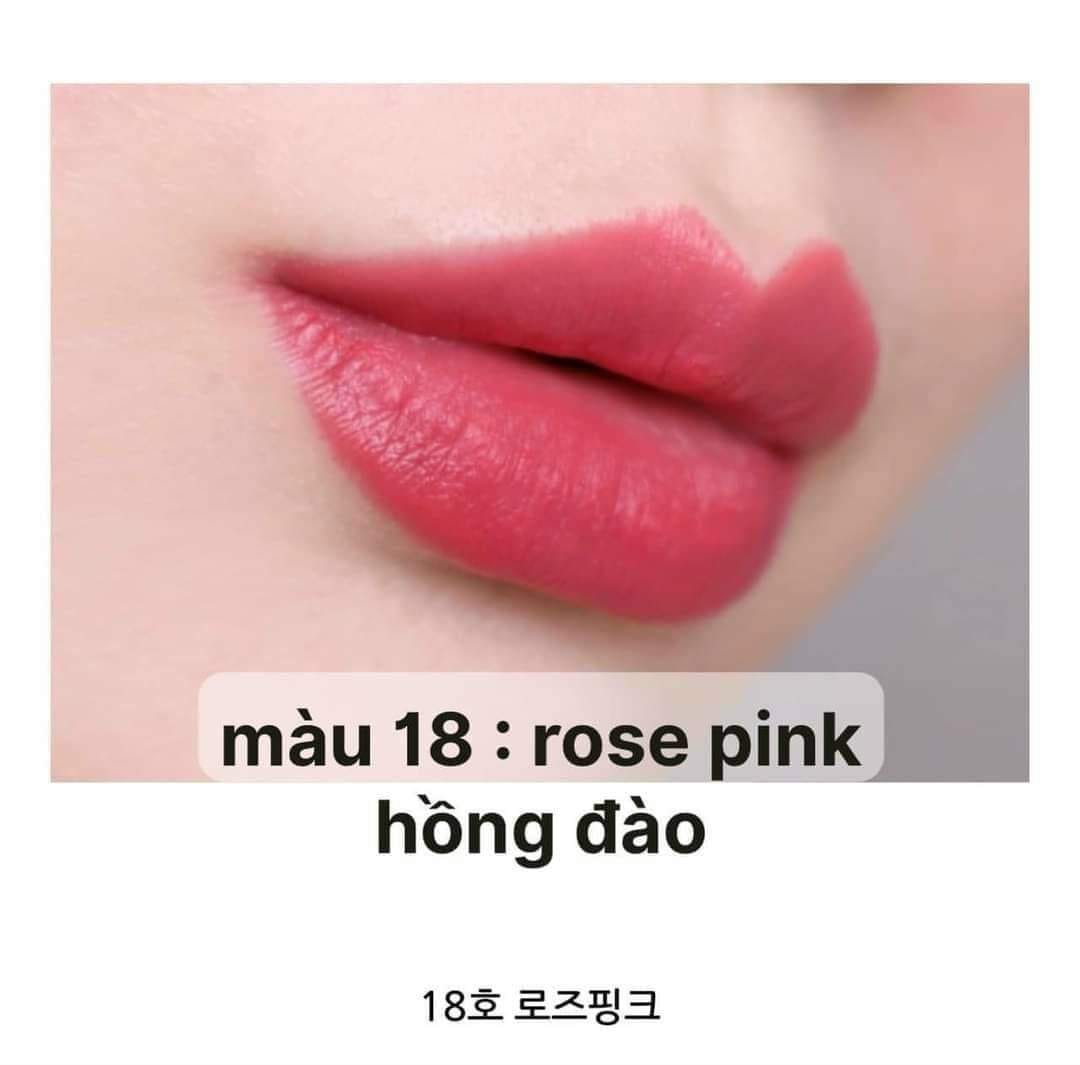 Son Lì Hoàng Cung Whoo Velvet Lip Rouge Phiên Bản Đặc Biệt 2026 Màu 18 Hồng Đào