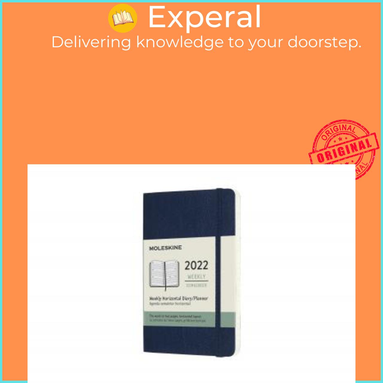 Sách - Moleskine 2022 12-Month Weekly Pocket Softcover Horizontal Notebook: Sapphire Blue by Moleskine