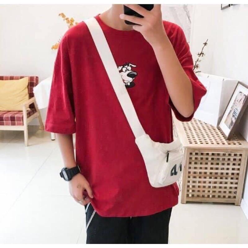 Áo thun tay lỡ form rộng unisex - Áo phông nam nữ oversize - T shirt chú chó