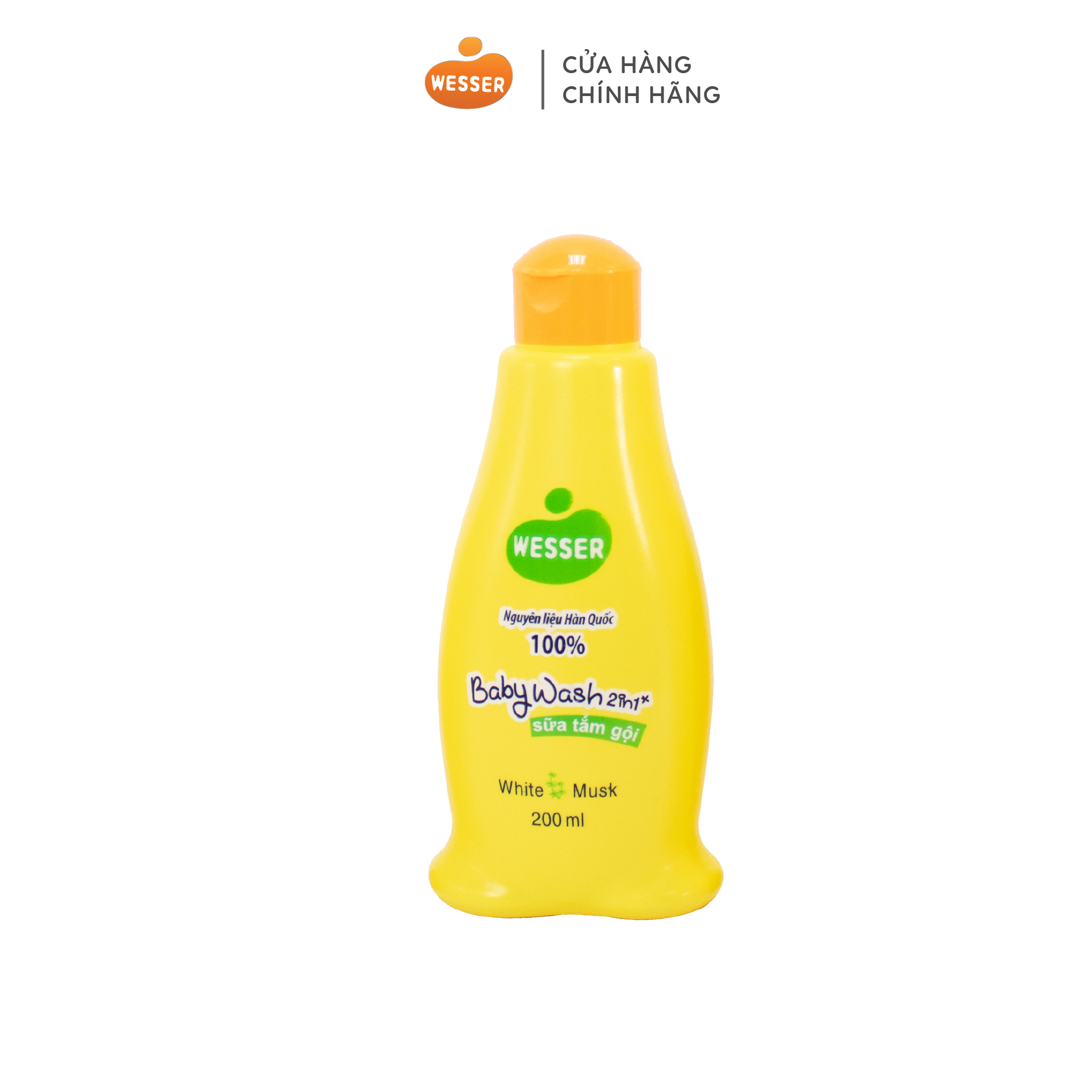 Sữa tắm gội Wesser 2in1 200ml (xanh lá)