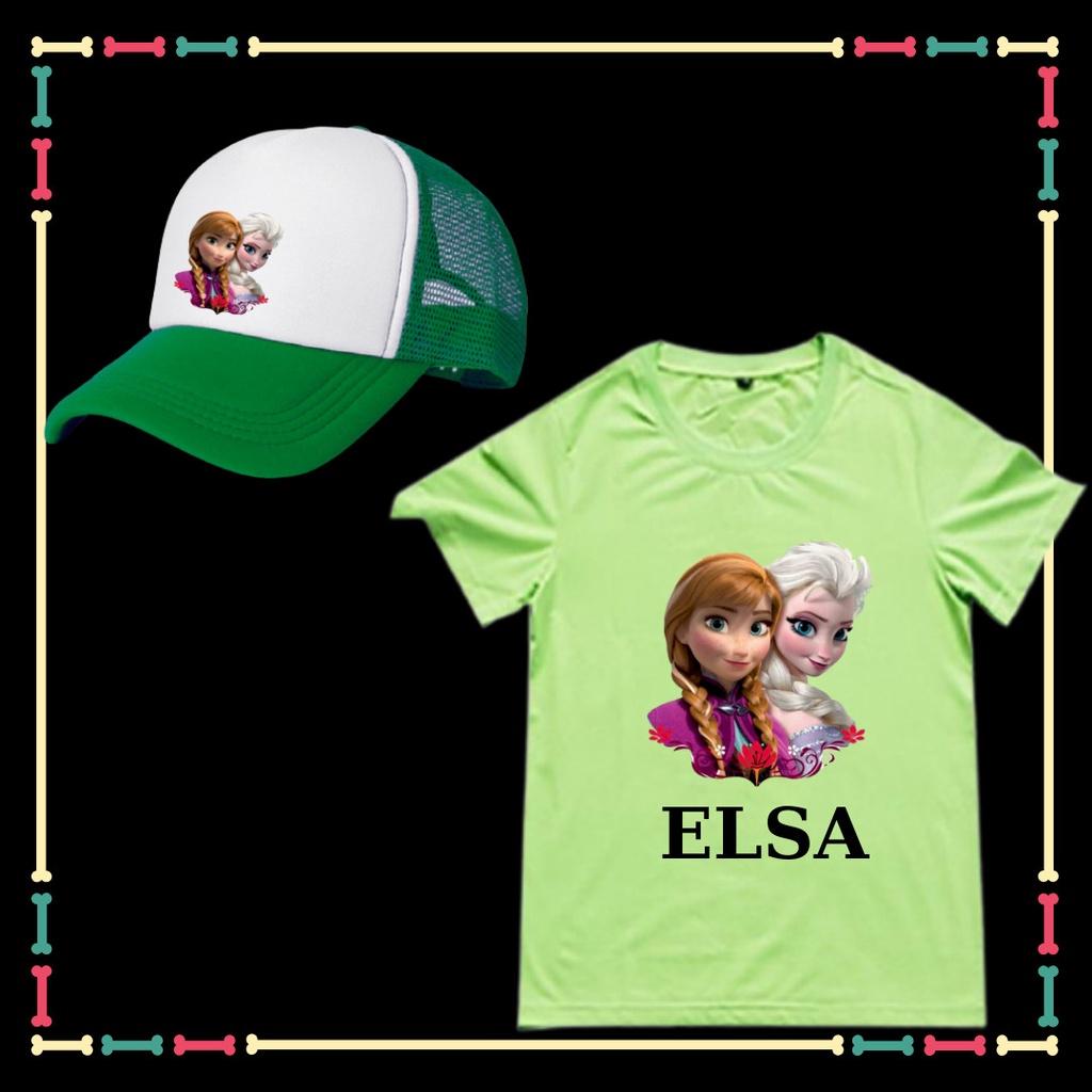 Combo Mũ Áo Elsa dễ thương xịn xò đủ màu sắc đủ size áo cho bé gái, bé trai