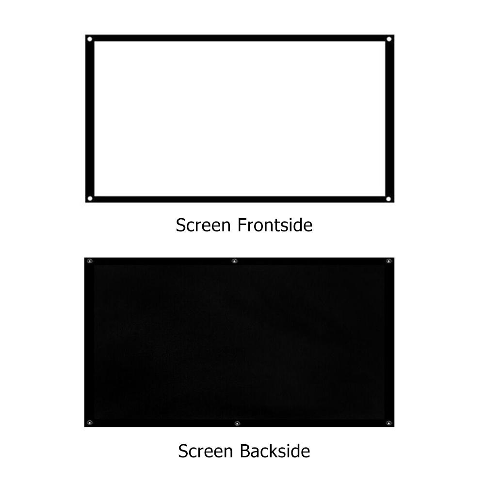 100 Inch Projector Screen 16:9 HD Portable Projection Screen Anti-Crease for Home Theater Outdoor Indoor Movies