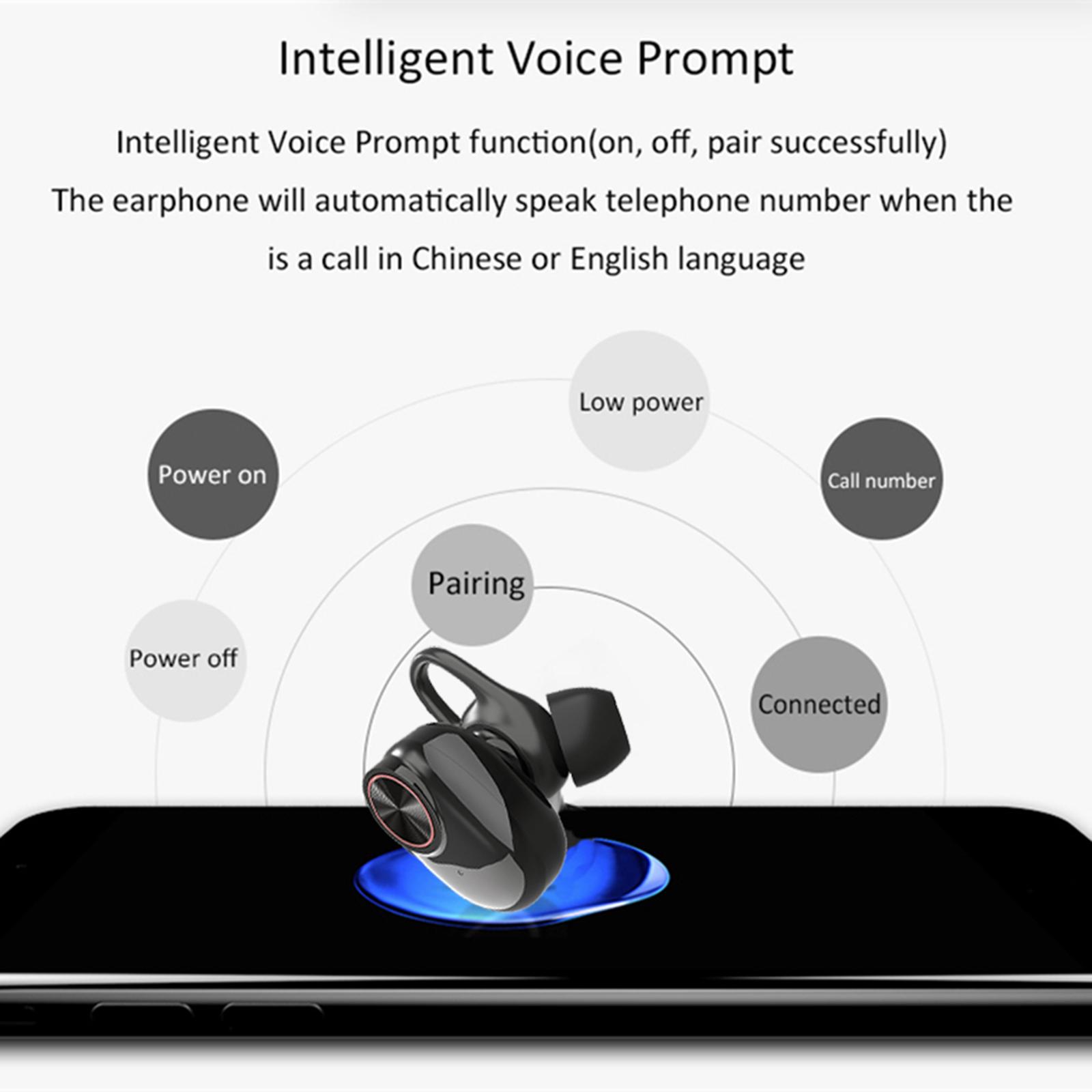 Stereo Bluetooth TWS Earphone Earbuds Sweat Proof with Mic for IOS Android Outdoor Running