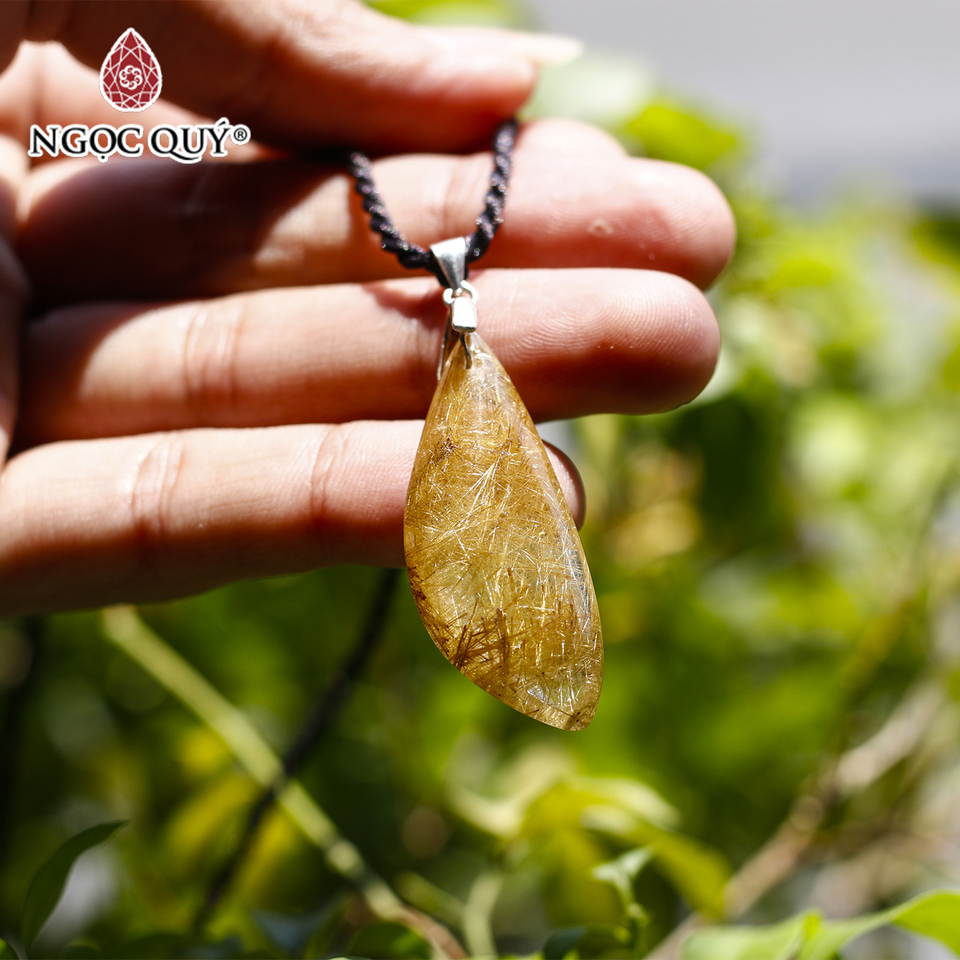 Mặt dây chuyền thạch anh tóc - Ngọc Quý Gemstones