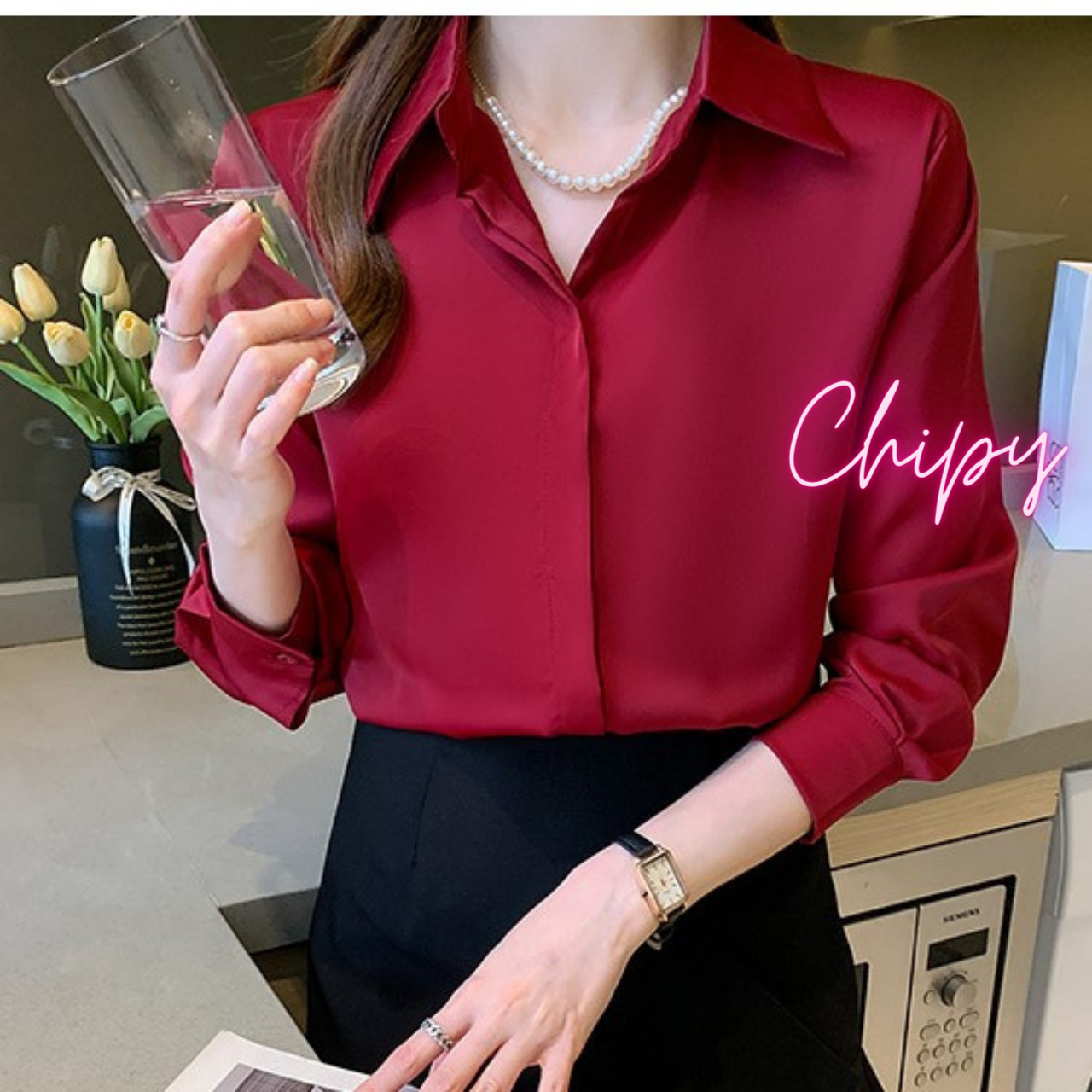 Mua Áo Sơ Mi Nữ Công Sở Màu Đỏ Đô Cổ Đức CHIPY Kiểu Hàn Quốc Vintage Ulzzang Form Rộng Dài Tay Đẹp Chất Lụa Cao Cấp A2D - ĐỎ ĐÔ,2XL(62kg – Mua Áo Sơ Mi Nữ Công Sở Màu Đỏ Đô Cổ Đức Chipy Kiểu Hàn Quốc Vintage Ulzzang Form Rộng Dài Tay Đẹp Chất Lụa Cao Cấp A2D - Đỏ Đô,2Xl(62Kg –