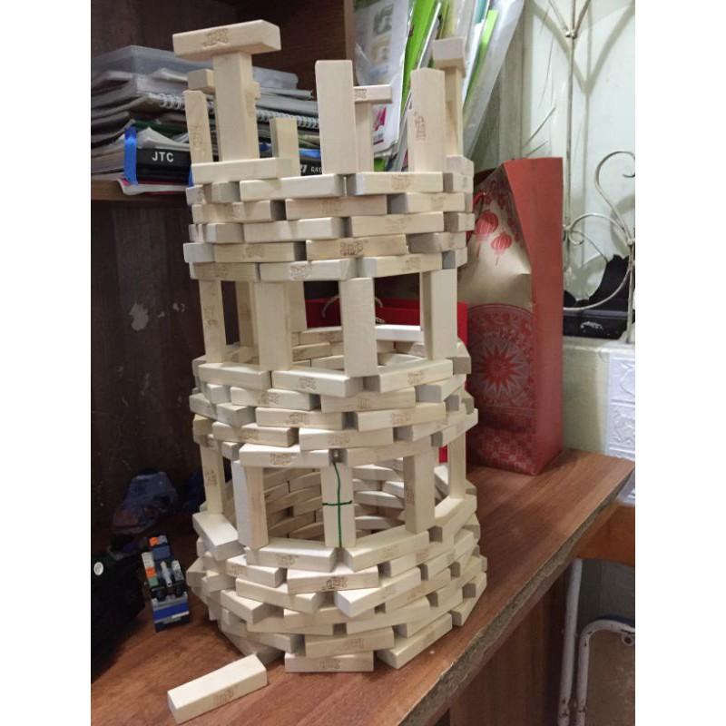 3kg gỗ xếp Jenga#gỗ rút trơn#domino~175 thanh#hàng chọn