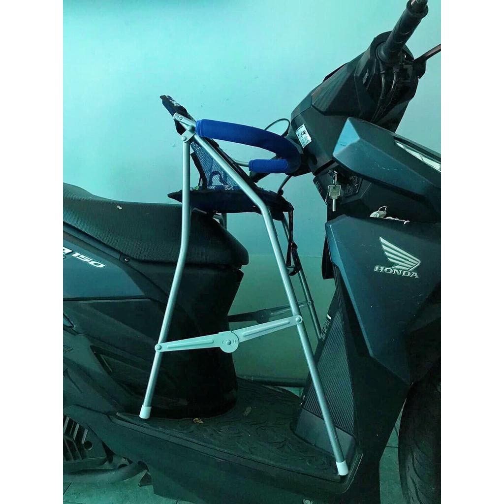 Ghế ngồi xe máy Vision cho bé , GHẾ GA XẾP SẮT SƠN TĨNH ĐIỆN