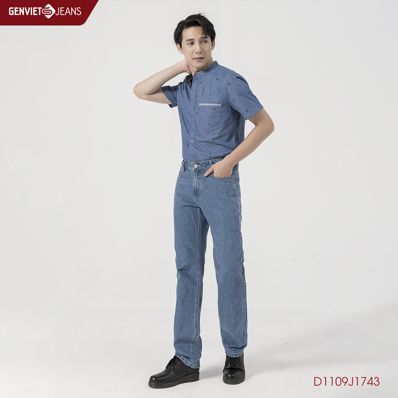 Quần Dài Jeans Nam Ống Đứng D1109J1743  GENVIET