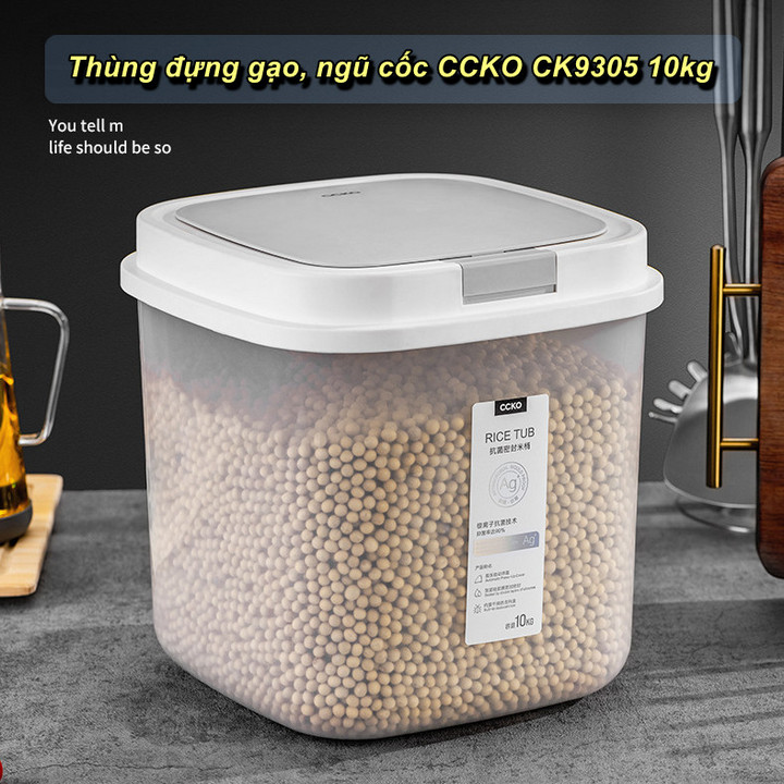 Thùng đựng gạo, ngũ cốc CCKO CK9305 10kg  - Home and Garden