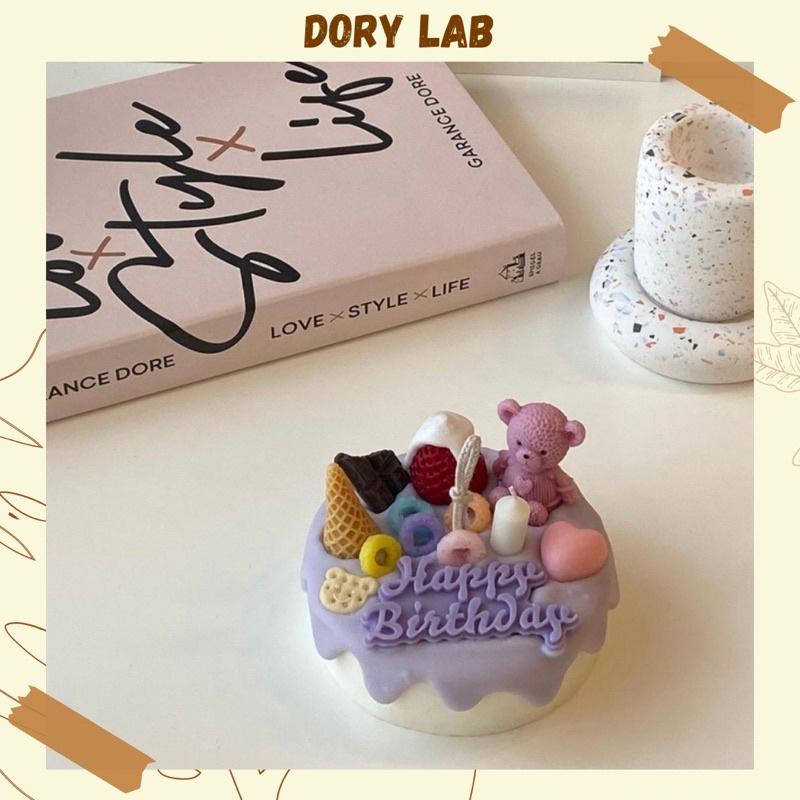Nến Thơm Handmade Bánh Kem Gấu Con Nhiều Mẫu - Dory Lab