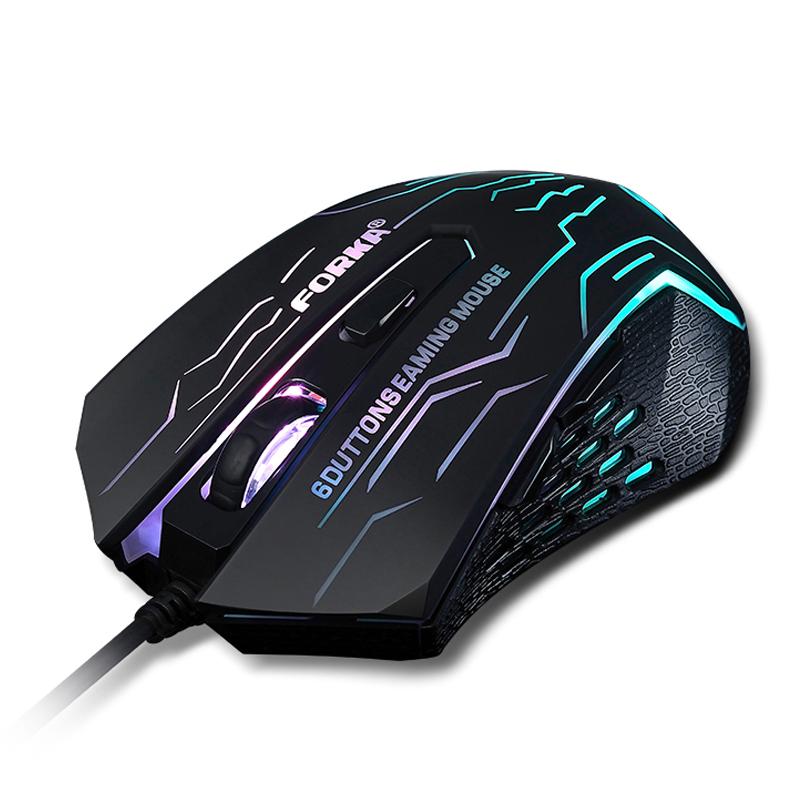 3200DPI Silent Click USB Chuột Chơi Game Có Dây Game Thủ Công Thái Học 6 Nút Opitical Chuột Máy Tính Dành Cho PC Mac Laptop Chơi Game LOL Dota 2