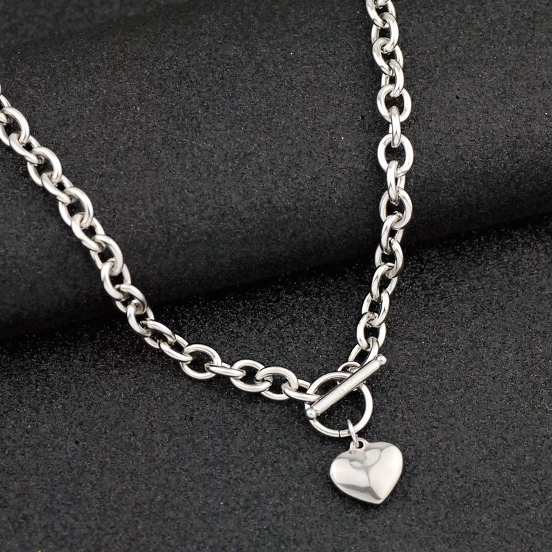 Dây chuyền nam nữ trái tim 3D cá tính