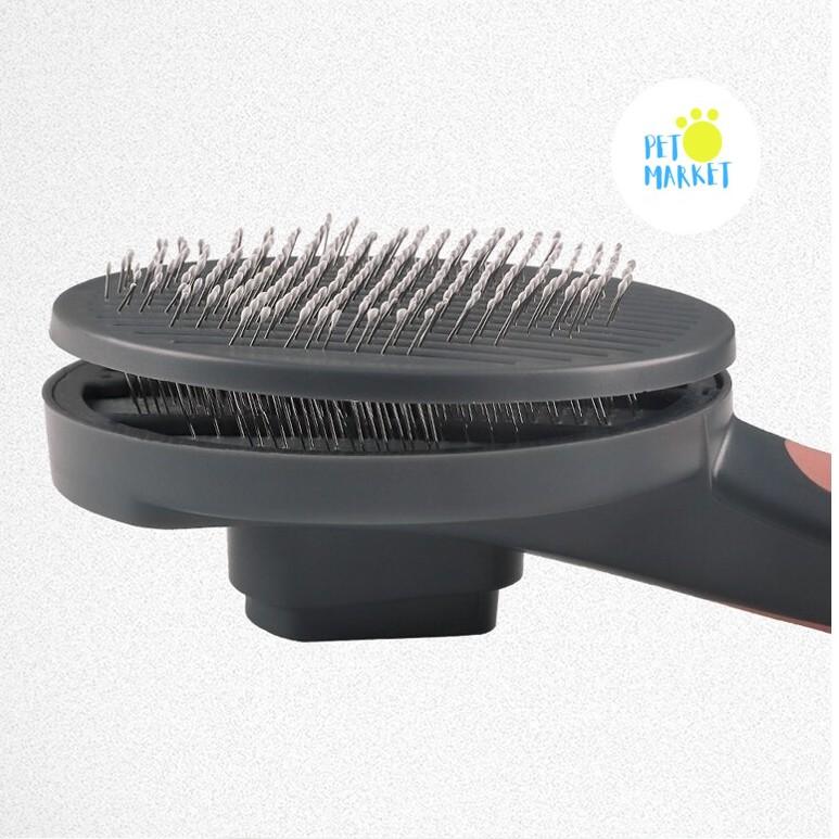 Lược chải lông cao cấp PAKEWAY T9 cho chó mèo. Có nút bấm đẩy lông xịn xò.