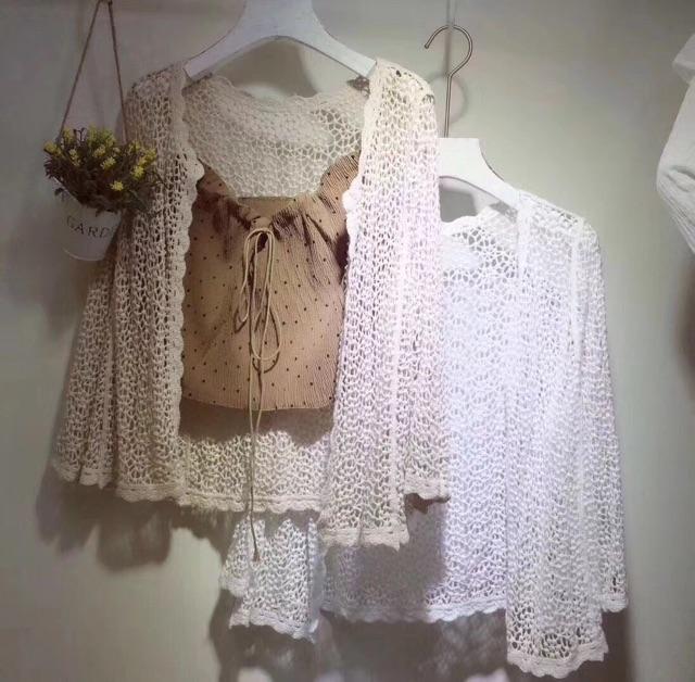 ÁO KIMONO LƯỚI ĐI BIỂN CÓ SẴN