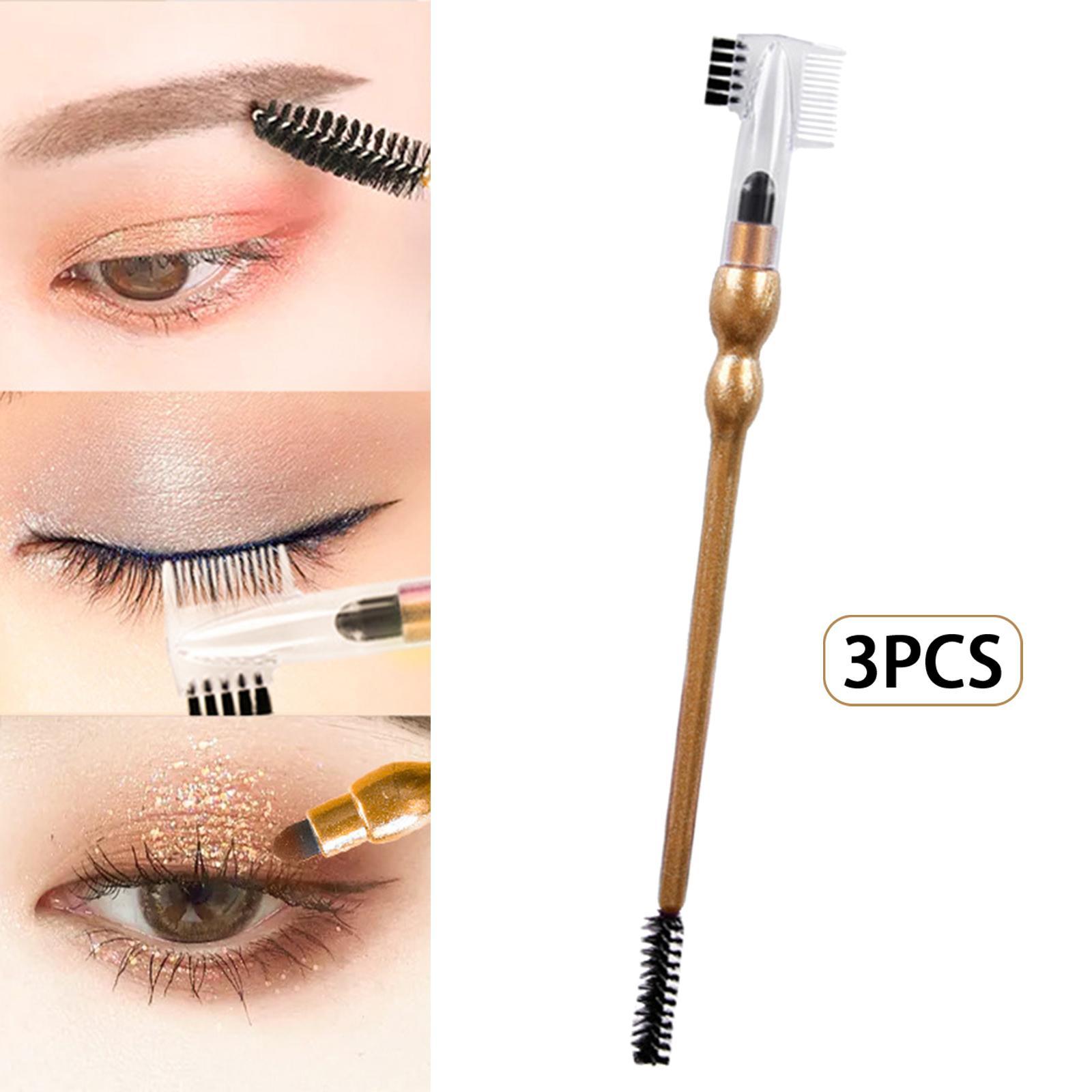Double Ended Eyebrow Brush and Comb Portable for Home Beginner Women Girls