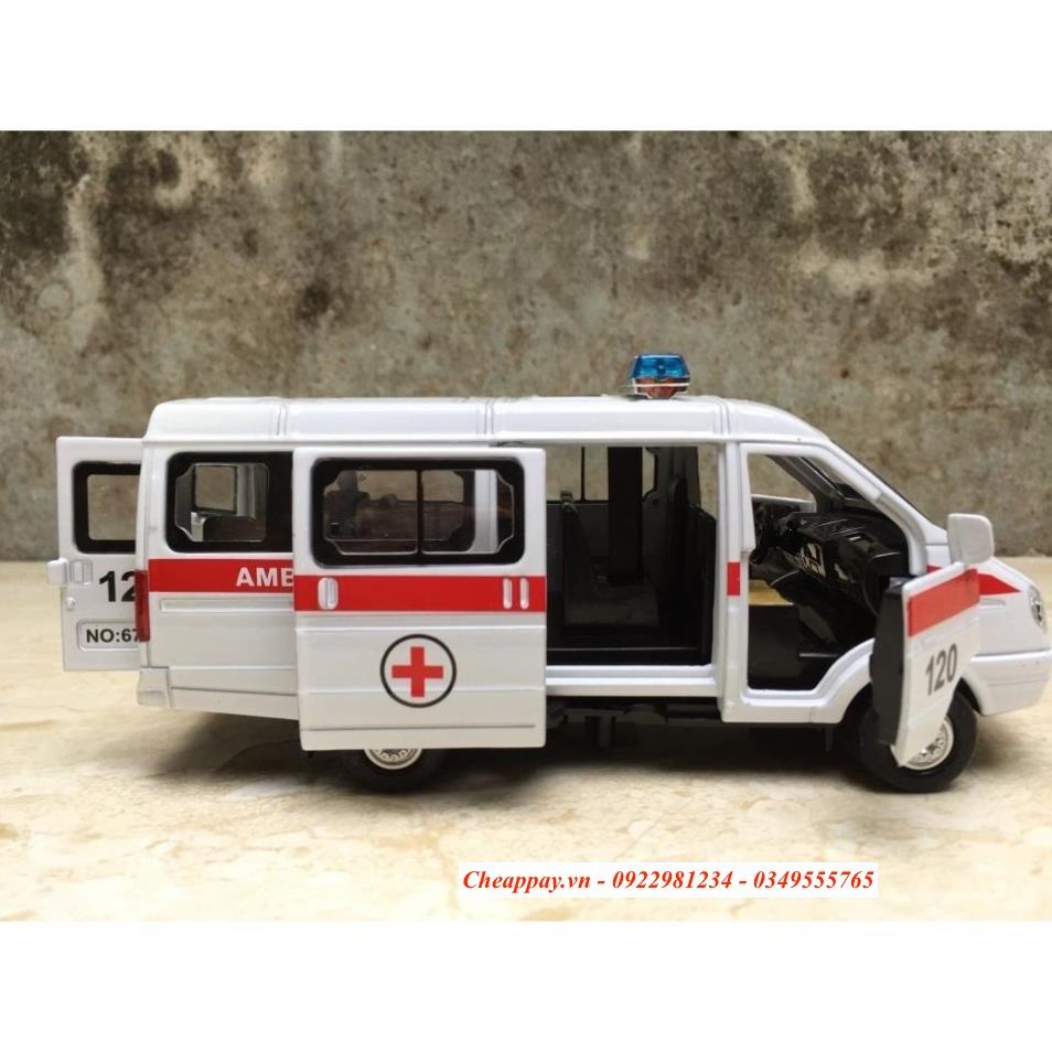 Mô hình xe ô tô Cứu thương AMBULANCE 1:32