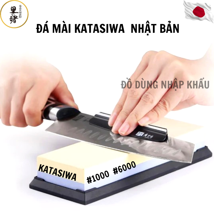 Đá mài dao 2 mặt siêu chắc hiệu KATASI nhập khẩu từ Nhật Bản độ mịn #10.000-#6000