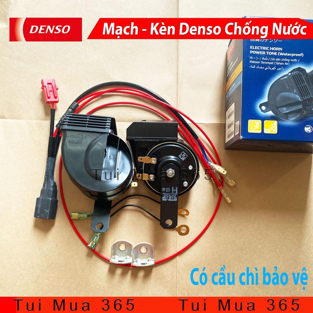 Combo Dây Mạch Relay và Kèn Sò Chống Nước Denso gắn cho xe máy ( có cầu chì )