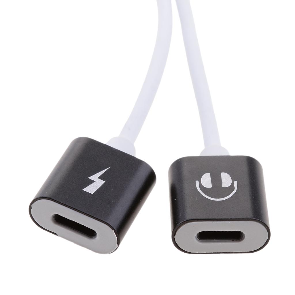 2 in 1 Headphones Jack Charger & Audio Splitter Adapter for