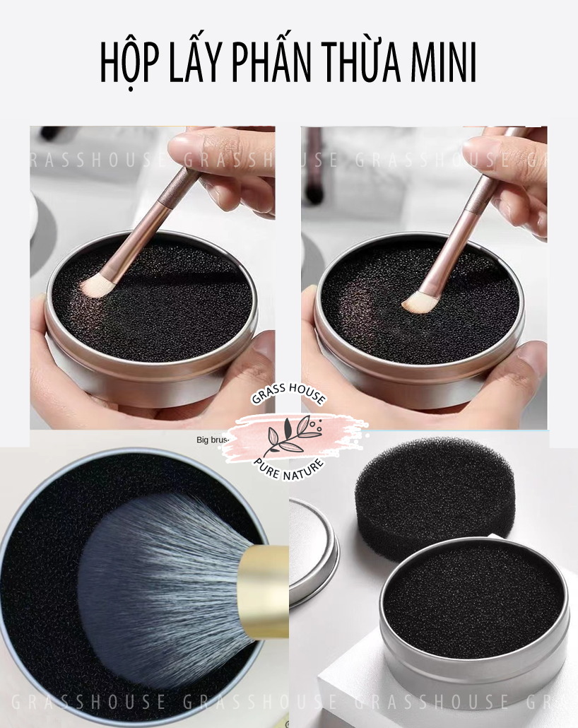 HỘP GẠT VỆ SINH CỌ TRANG ĐIỂM GECOMO LẤY ĐI PHẤN THỪA TRÊN CỌ TRANG ĐIỂM