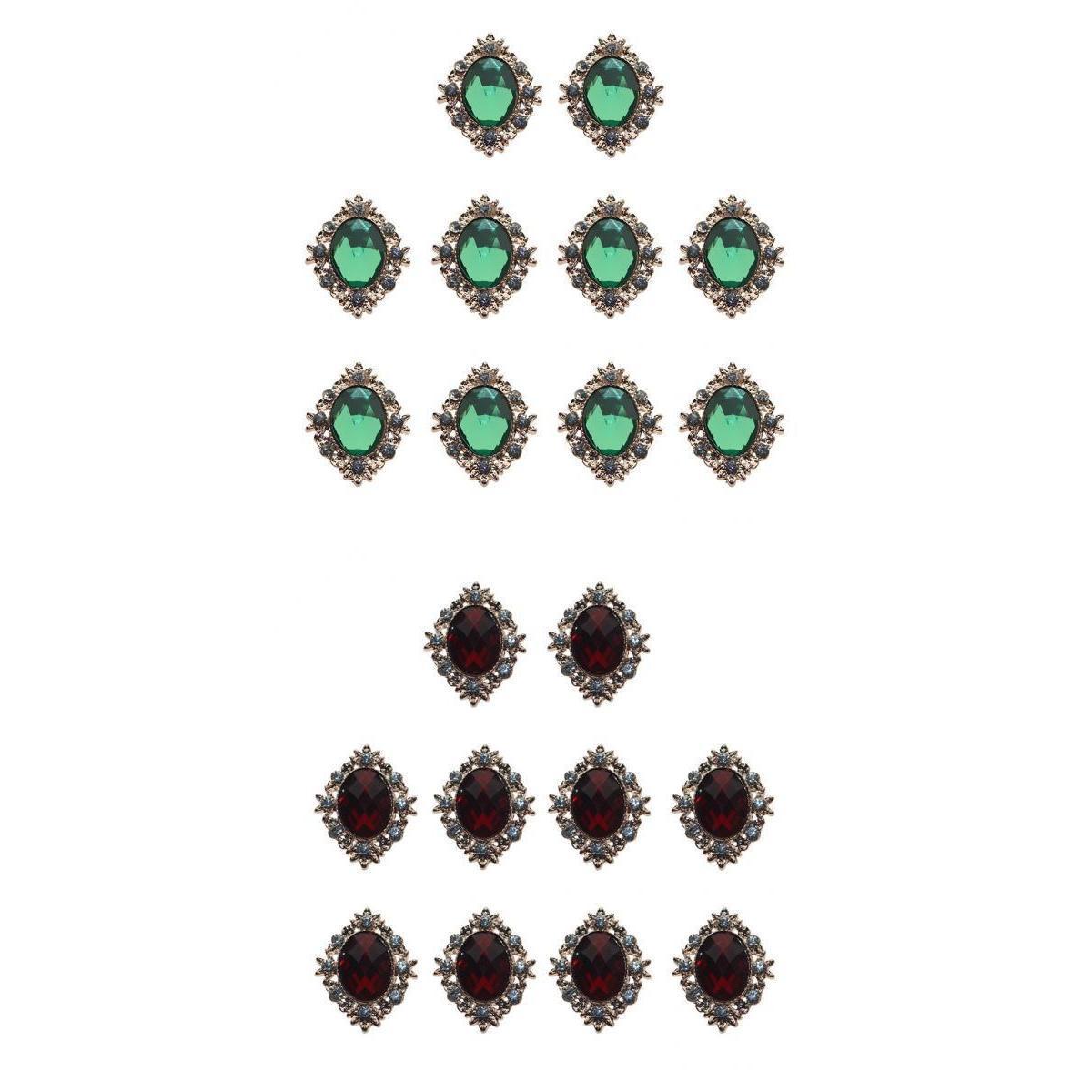 20pcs Rhinestone Flat Back Beads Button Scrapbook Embellishment Crafts