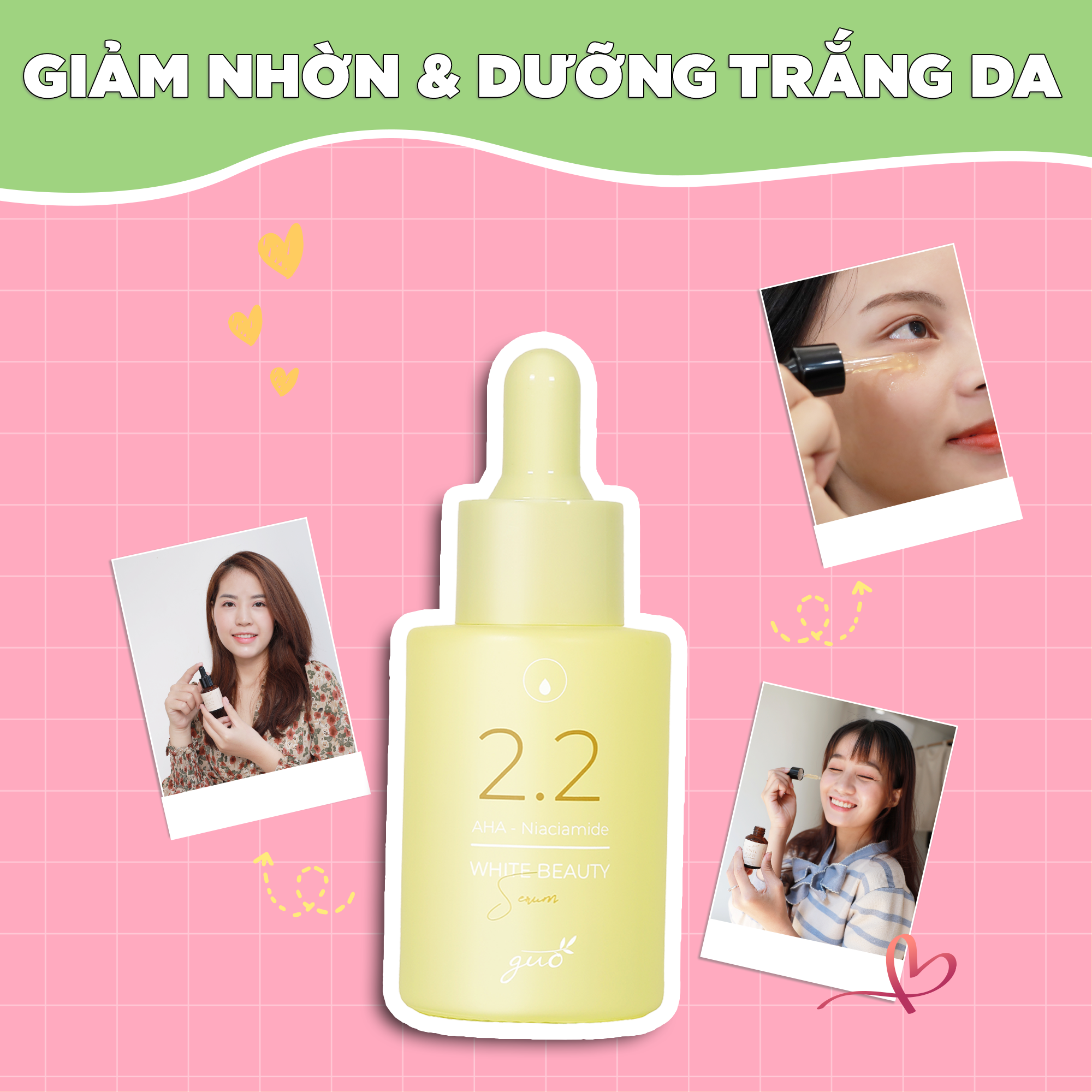 [Dưỡng trắng da thiên nhiên] Liệu Trình Dưỡng Trắng Hồng Tự Nhiên GUO (dành cho bà bầu)