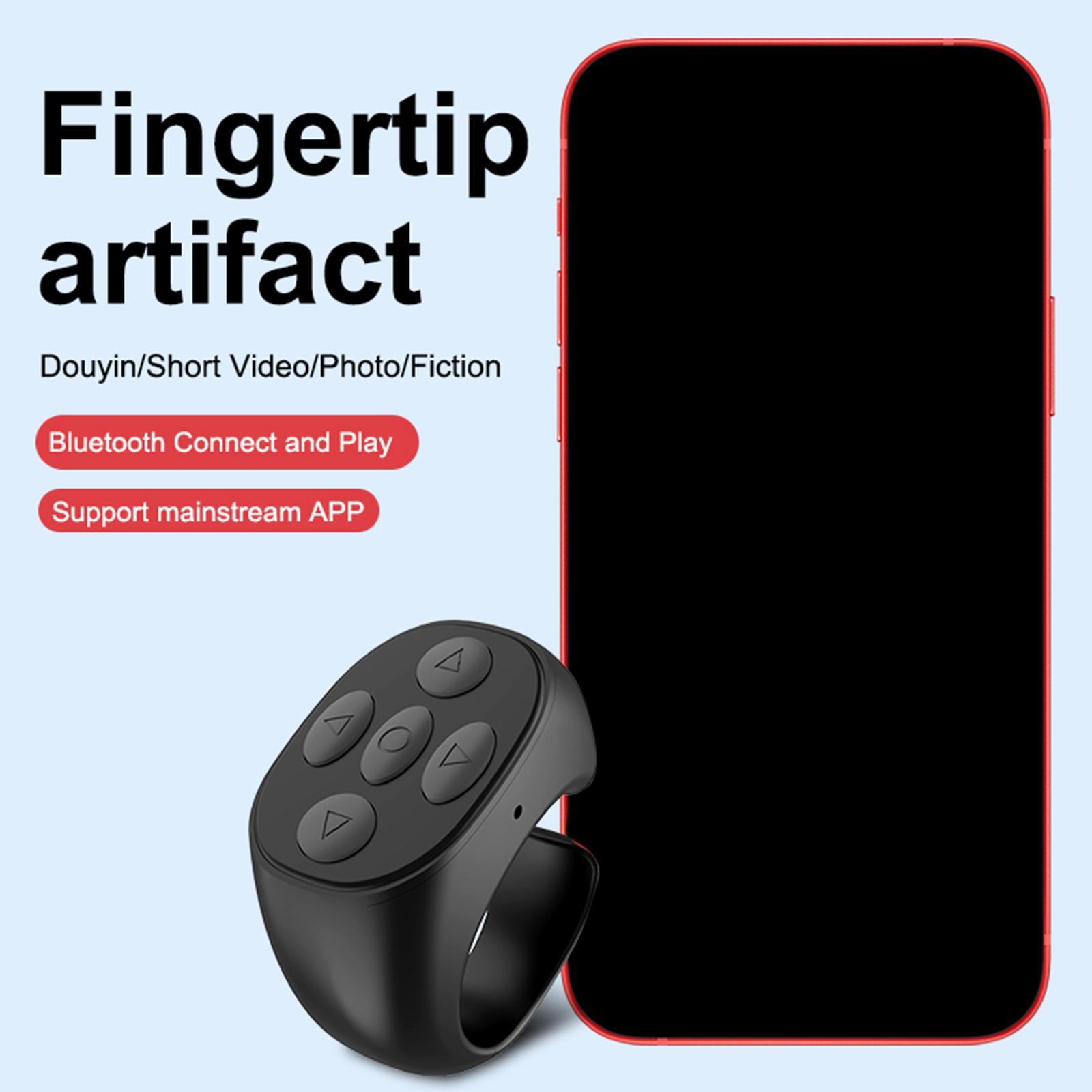 Bluetooth Phone Remote Control Smart Ring Controller for Turning Pages Remote Photographing