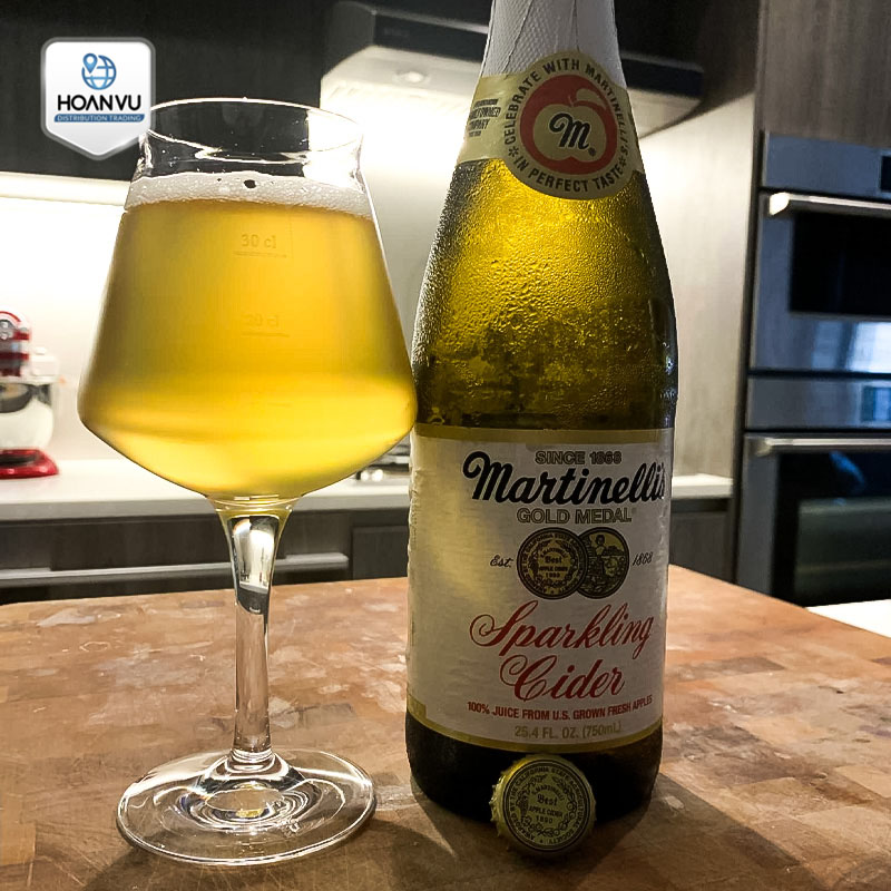 Nước Ép Táo Xanh Martinelli's Premium Sparkling Cider Apple (750ml x 4) 03/2025