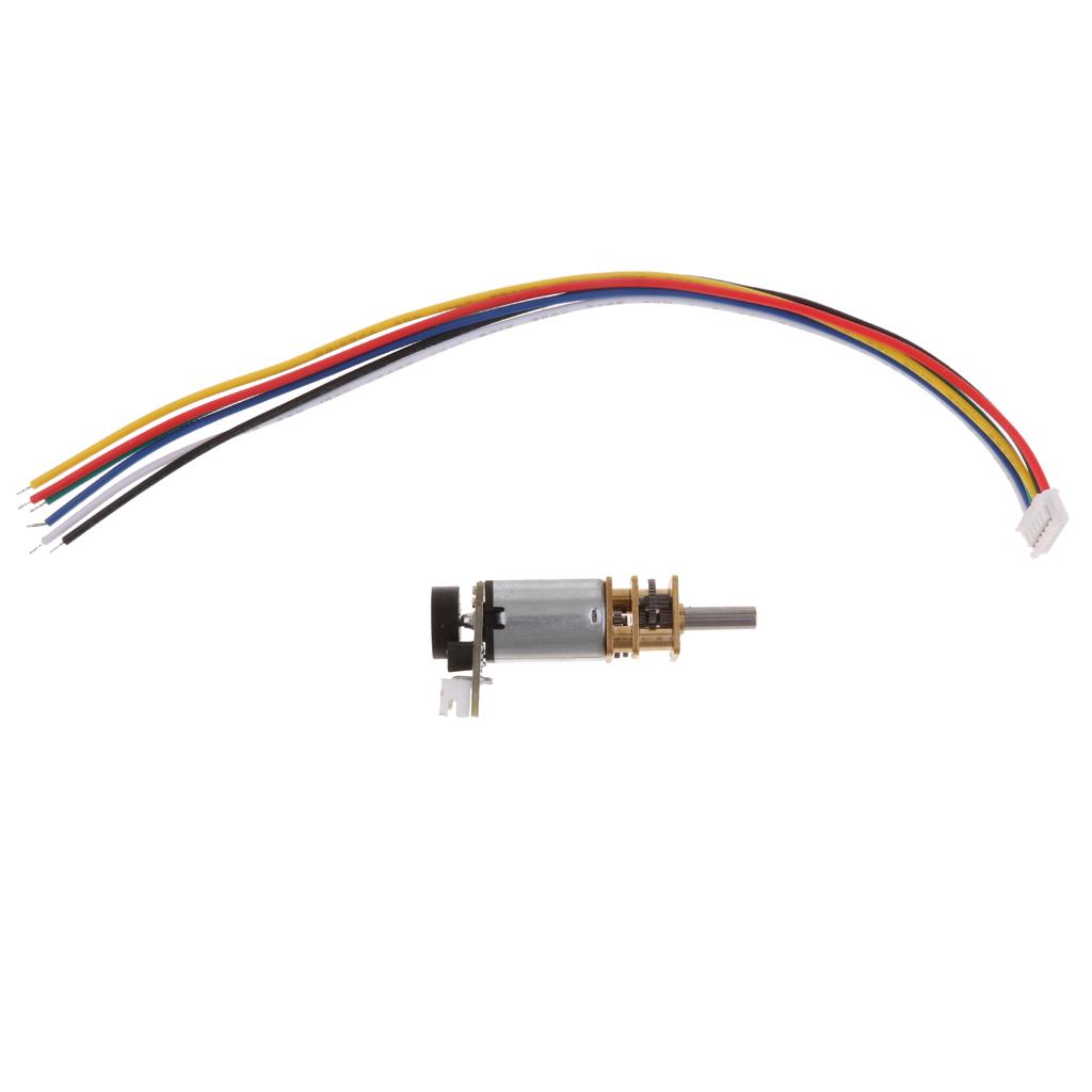 DC 12V Micro Gear Motor Speed Reduction Motor with Gearbox Coder 78-3000RPM