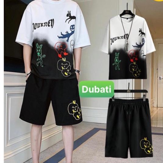 ĐỒ BỘ THỂ THAO NAM CHẾT VẢI COTTON THOÁNG MÁT MA JOYRNEY MẶC Ở NHÀ, ĐI CHƠI- DUBATI FASHION