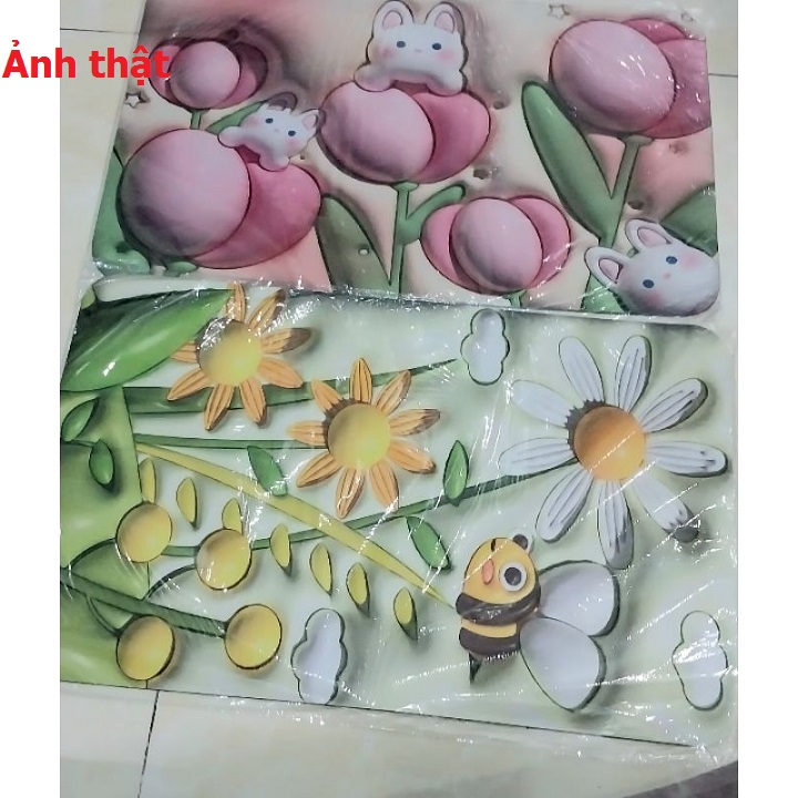Thảm lau chân in hình 3D siêu cute mẫu hottrend, Da Nappa thảm chùi chân chống trượt, thảm nhà tắm siêu thấm nước, kích thước 38*57CM- KIỂU NGÂU NHIÊN