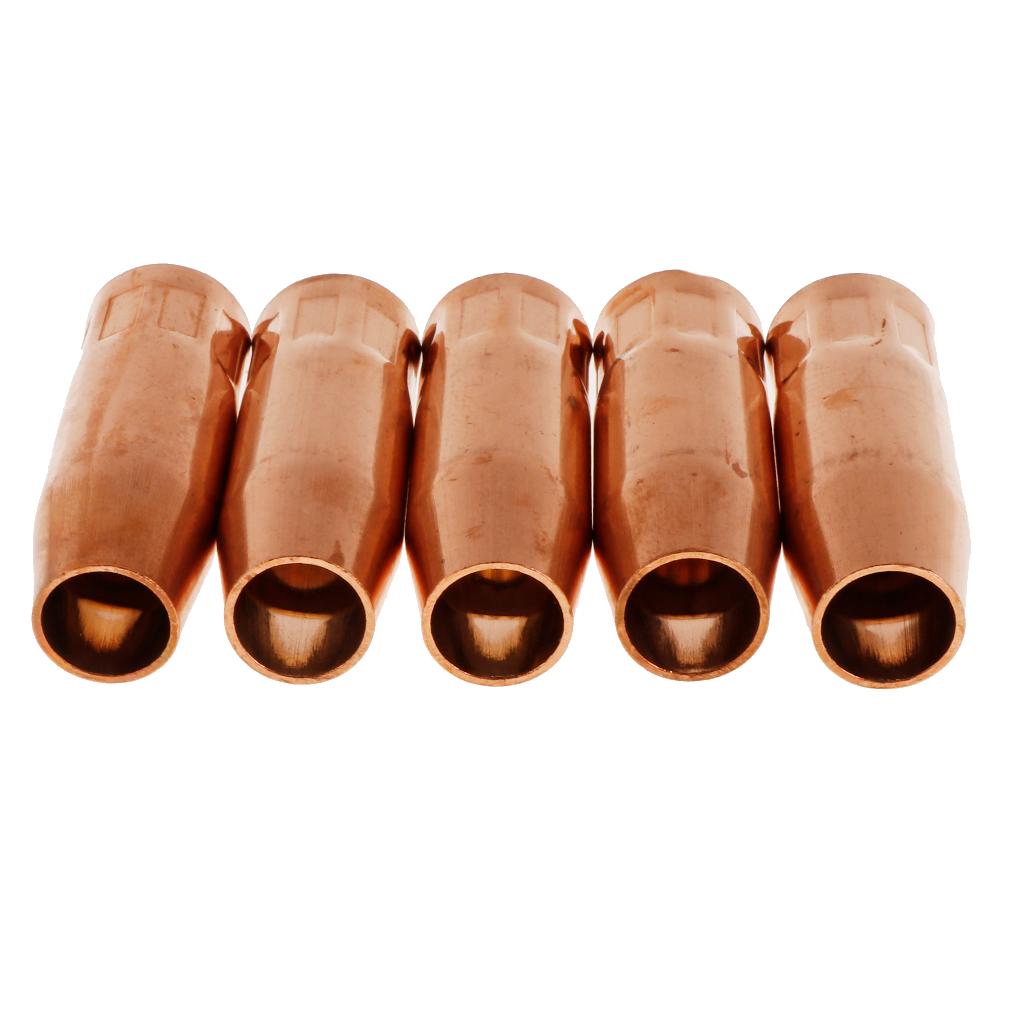 5 Piece 15AK MIG/MAG Welding Torch Contact Tip Gas Nozzle Copper 1.0