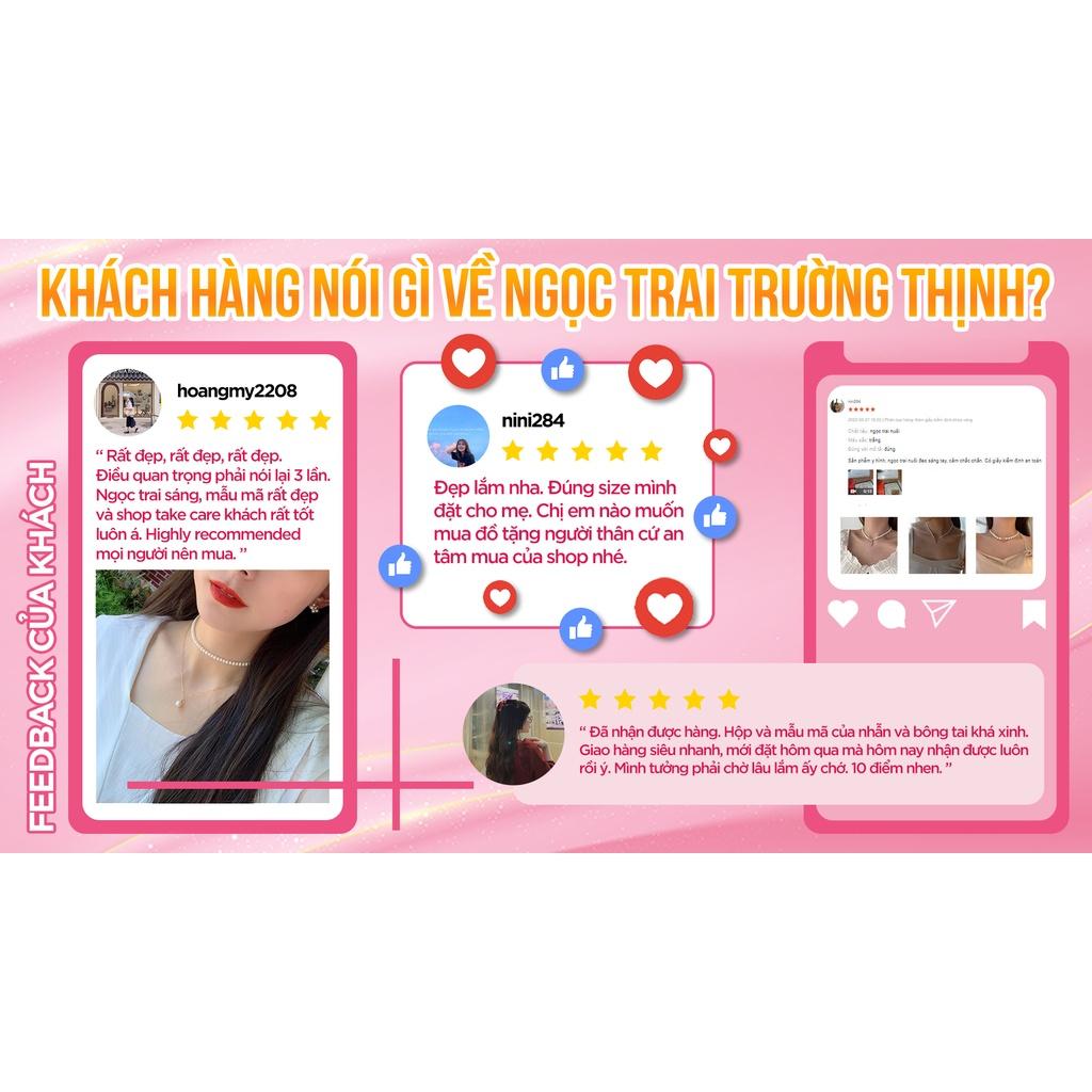 Bộ Trang Sức Hồng Tím 3 Món Sang Trọng - Trường Thịnh Ngọc Trai