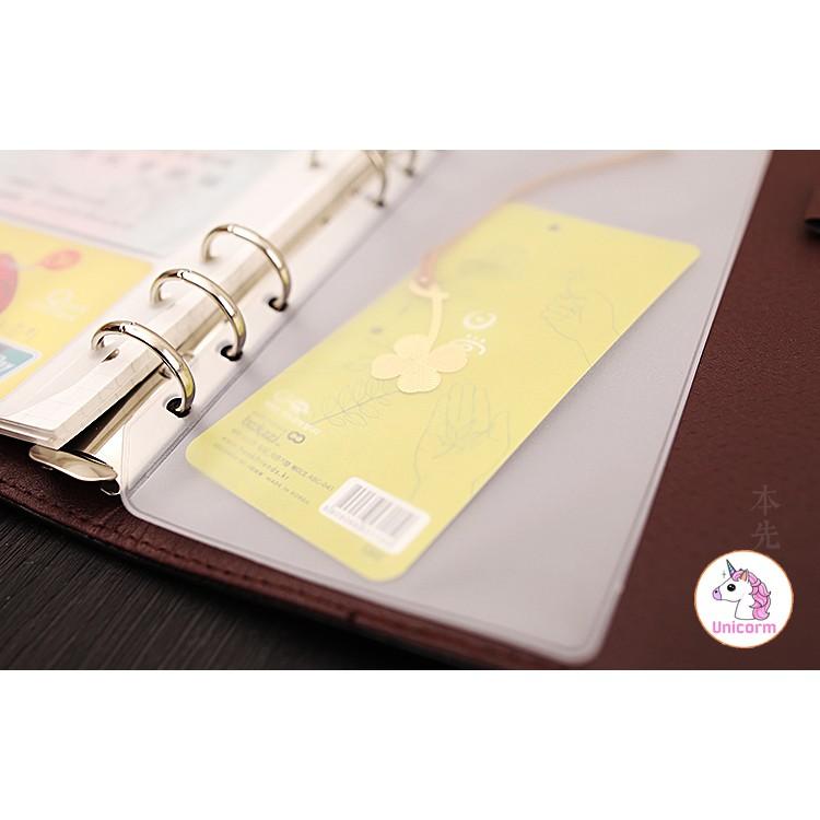 (A5 )Túi zip đựng sticker và túi đựng thẻ cho sổ Còng planner