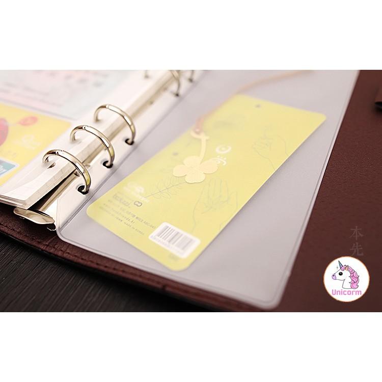 Túi zip đựng sticker và đựng thẻ cho sổ Còng planner A6