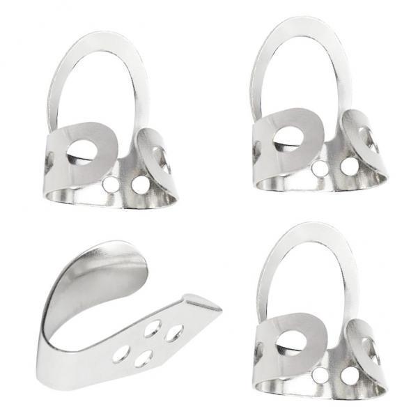 3X 4Pcs Finger Thumb Picks Metal for Banjo Ukulele Guitar Picks Plectrums