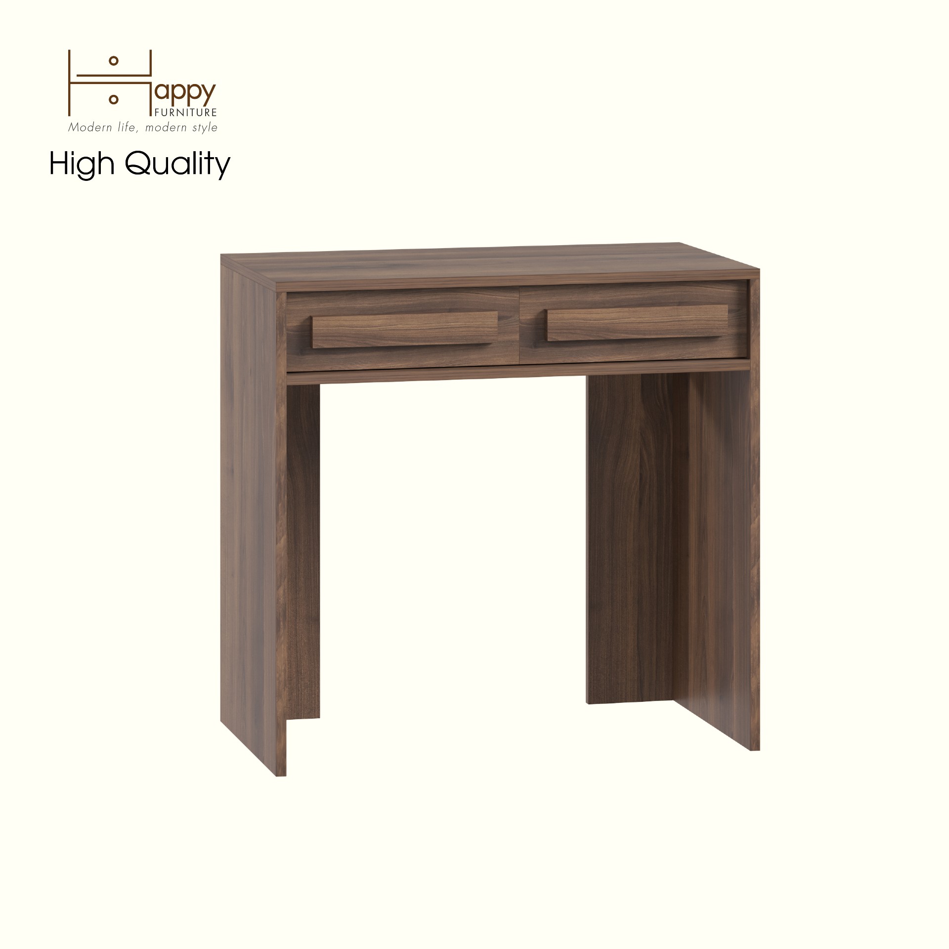 HAPPY FURNITURE , Bàn trang điểm 2 ngăn kéo - RUBEL, BAN_134, 80cm x 45cm x 78cm DxRxC