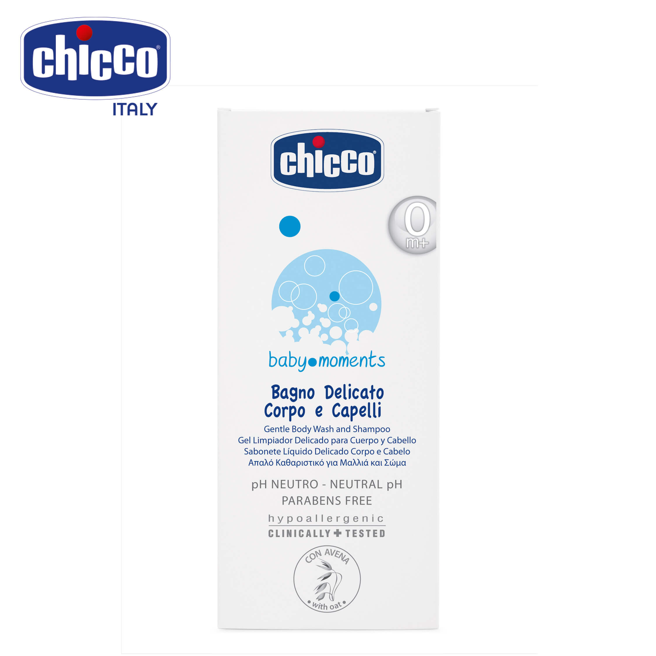 Sữa tắm gội cho bé chiết xuất Yến mạch 0M+ Chicco 200ml