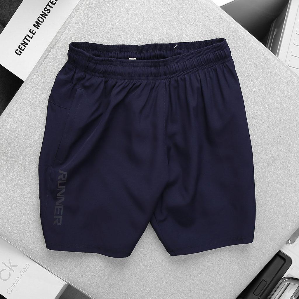 Quần Short Nam Gym-Chạy Bộ RUNNER G525, Vải Dù Gió 2 Lớp Xịn Xò, 3 Túi Khóa Kéo - GUGOSTAR