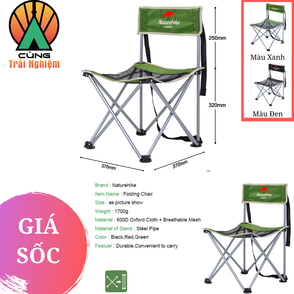 Ghế Dã Ngoại Di Động NatureHike NH16J001-J Siêu Nhỏ Gọn