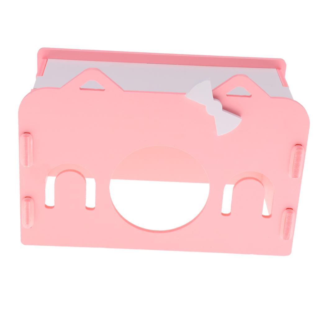 Small Animals Hamster Mice Mouse Wooden House Cute Toy Pet Supplies - Pink
