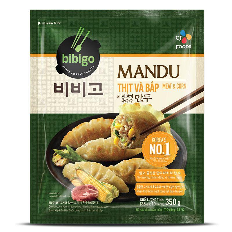Bánh Xếp Hàn Quốc Nhân Thịt Bắp CJ Cầu Tre Bibigo Gói 350G -