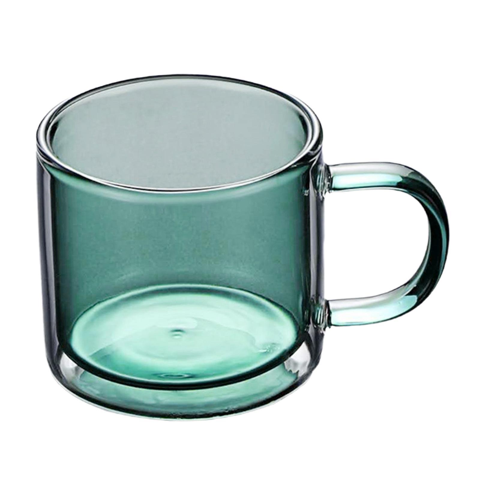 250 ml Glass Cup Champagne Drinking Cup Round Mouth Double-Layer for Cafe