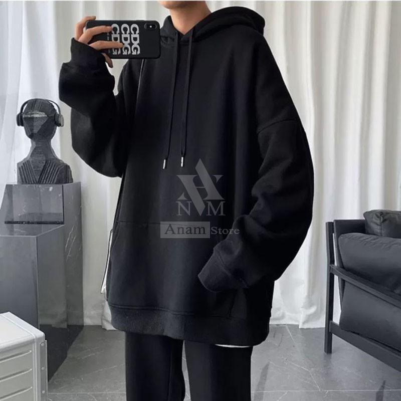 Áo Hoodie Nam Nữ, Trơn, Vải Nỉ Ngoại, Anam Store